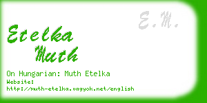 etelka muth business card